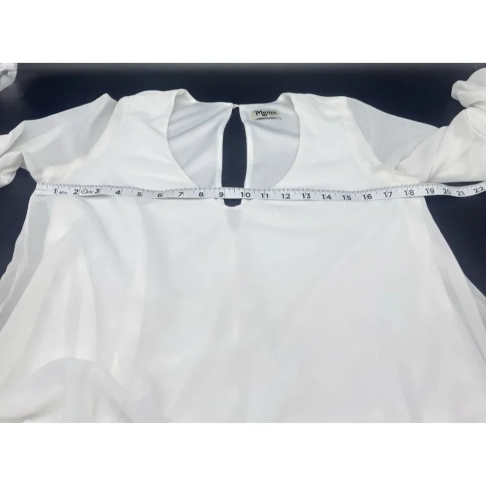 Show Me Your Mumu Donna Michelle White Tunic Dress S Soft Feminine Soft Girl - Picture 8 of 8